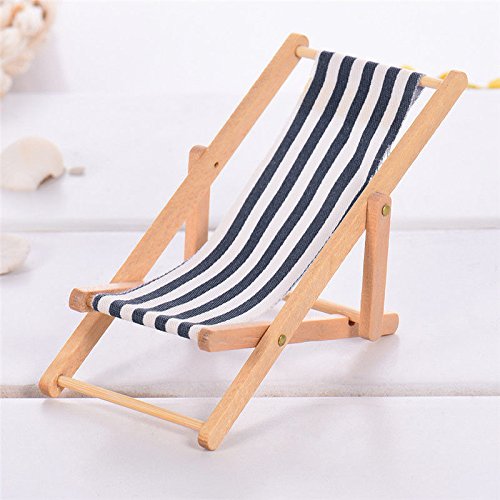 Set De 10 Mini Chaises Longues En Bois Blanc – Décoration Poupée, Maison Miniature, Fête Et Mariage