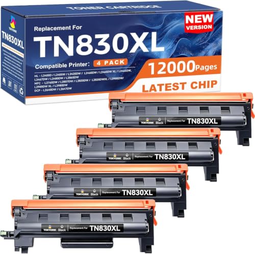 Image of TOKYOINK TN830XL Toner Cartridges Replacement for Brother TN830 830XL 4Pack