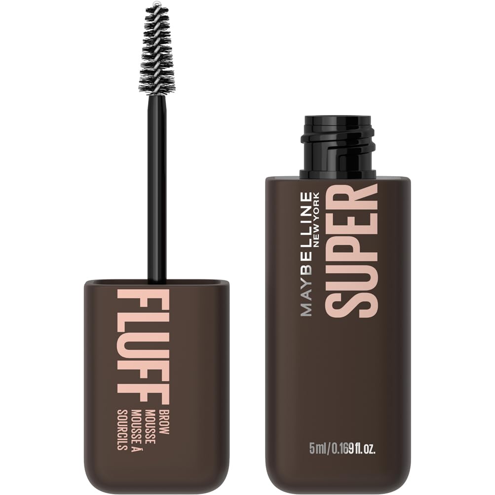 Maybelline New York Superfluff Brow Mousse, Soft, Full Brows, All Day Wear, Airy Volumising Mousse, Stiff Resistant, Flake Resistant, Black Brown (Shade 262)