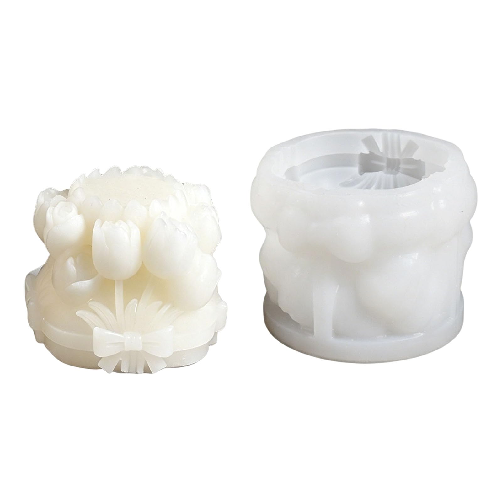 NRVTRE Tulips Flower Silicone Easy Releases for Holiday Decorations and Gift Making Flower Making