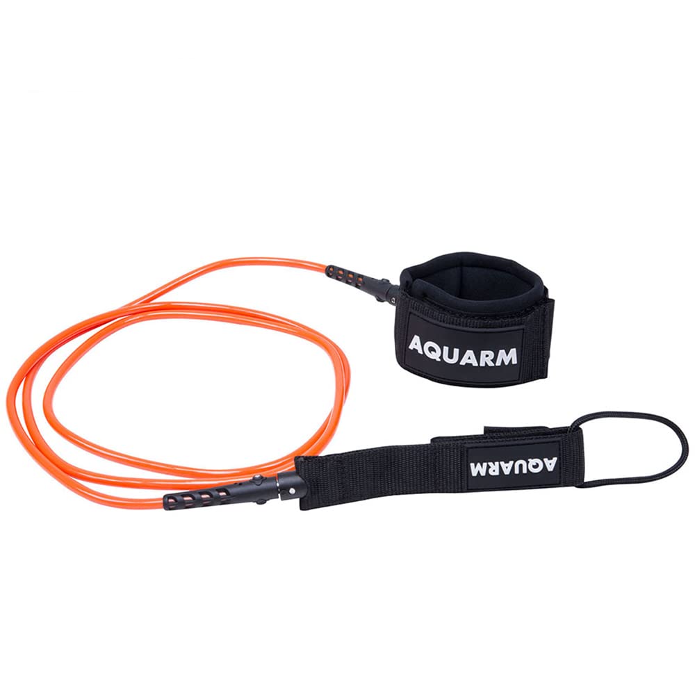 AQUARM Surfboard Leash 6/7/8/9 Feet, Straight Leg Rope Premium SUP Leashes for Shortboard, Longboard, Paddleboard, Surf Boards, Surf Leash with Double