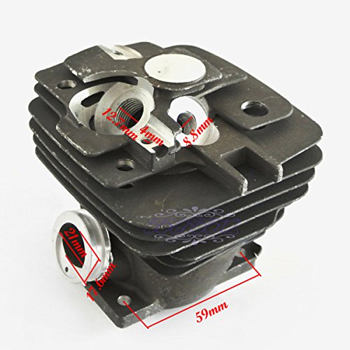 Gubeter Kit De Cilindro 47 Mm Para Motosierra Stihl MS361 - Incluye Válvula, Mangueras, Bujía Y Filtros
