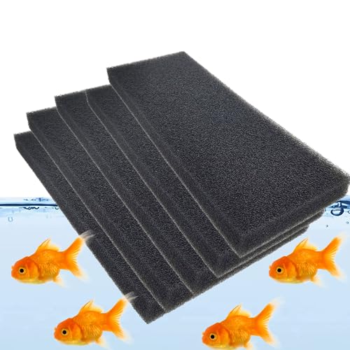 Image of VAYINATO Aquarium Black Bio Sponge Uncut Full Piece 30 * 50 * 2 CM (Can Be Cut 30Cm*10Cm - 5 Pcs) Reusable Filter Sponge for Aquarium Fish Tank | Cut to Fit Any Size (Medium Porus) By Petzlifeworld