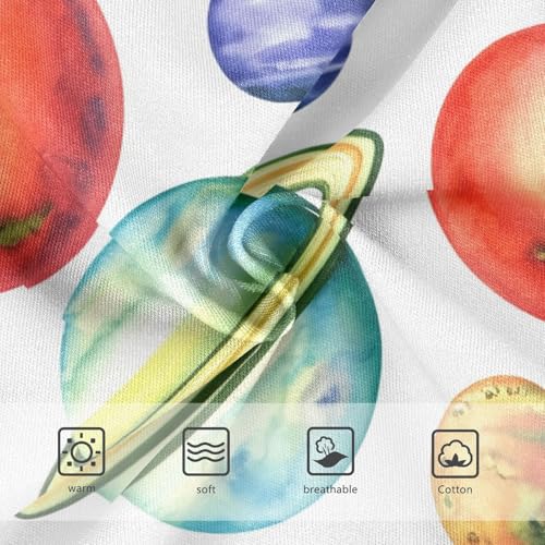 Cotton Girls Underwear Toddlers Watercolor Planets Space White Panties Little Girl Aesthetic Kids Briefs Undies 2t3