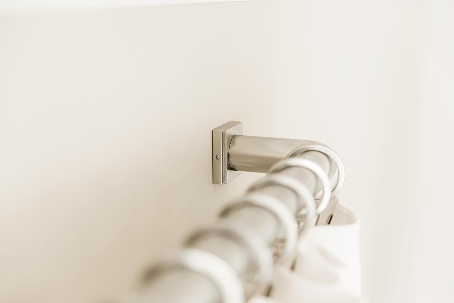 BlastHome® Luxury French Return Room Darkening Brackets – Premium Quality, Heavy Metal – Fits Only Signature Collection Curtain Rods (Not Included) – 1 1/4" Large Diameter, Set of 2 – Brushed Nickel