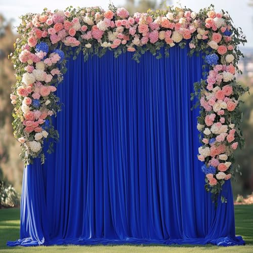Wokceer Royal Blue Backdrop Curtain for Parties Backdrop Drapes 10x10FT