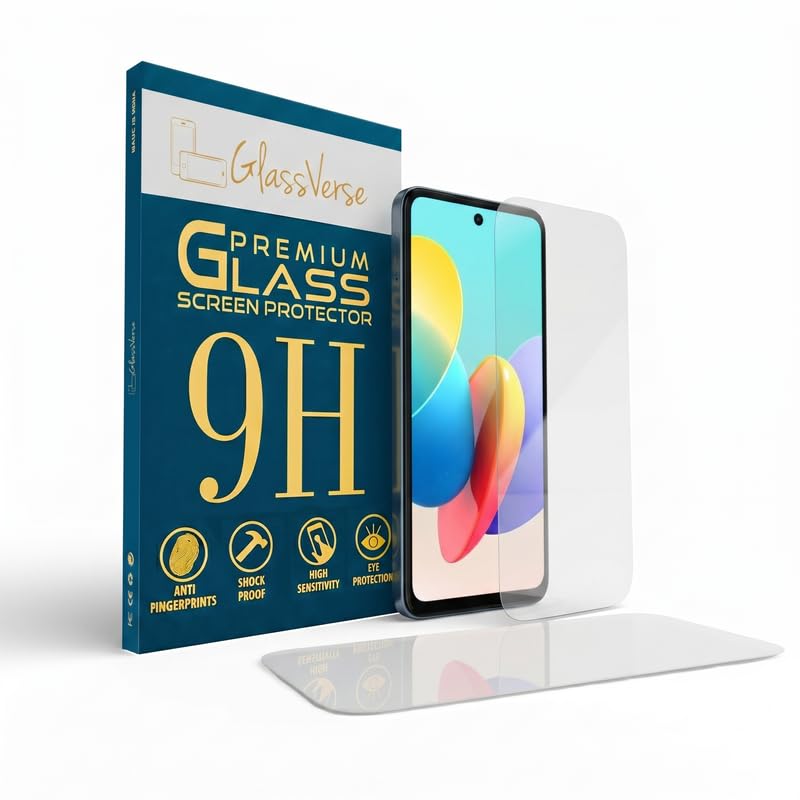 Image of GlassVerse PureView Tempered Glass for Tecno Spark 20C | Crystal Clear, 9H Hardness Screen Protector, Edge to Edge, Case Friendly, Hassle-less Installation Kit Included. (Pack of 2)
