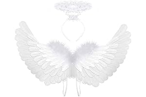 Antspirit Angel Wings Costume for Girls Kids Women Adult Halloween