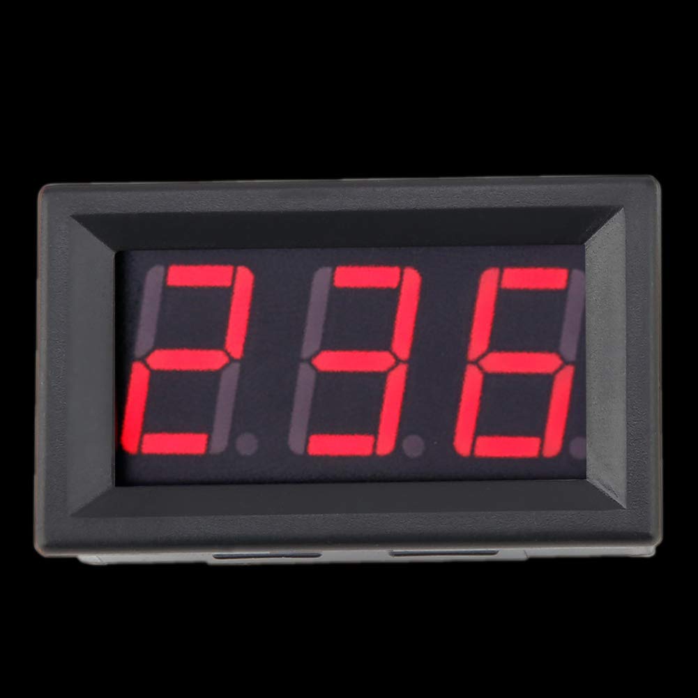 0.56 Inch Two Wire AC 70 380V Digital LED Display Voltmeter with High, for AC Voltage Testing (Font Backlight red)