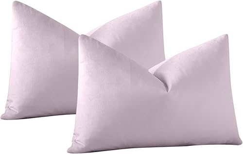 Miniatura 6 de OTOSTAR Paquete de 2 fundas de almohada decorativas de terciopelo suave y sólido de 16 x 24 pulgadas, fundas de almohada lumbares, fundas de