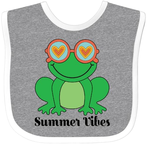 inktastic Summer Vibes Cute Frog Baby Bib