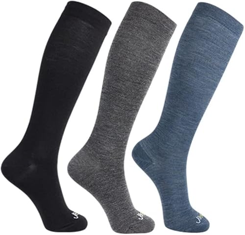 Miniatura 7 de JAVIE - Calcetines de compresión graduados de 80  lana merino ultra suaves de 15 a 20 mmHg para mujeres y hombres
