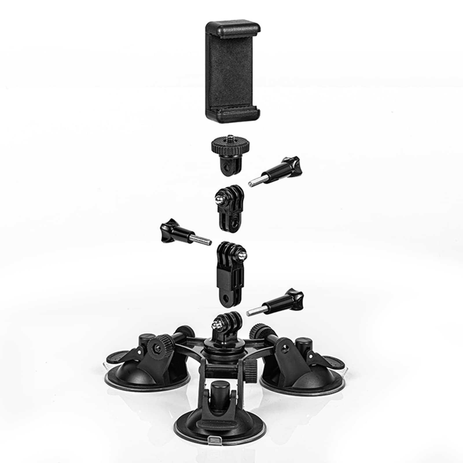 LICHIFIT Car Mount, Strong Suction Bracket, Large Tripod Cup for Smartphones, Cameras, Tablets, DSLRs