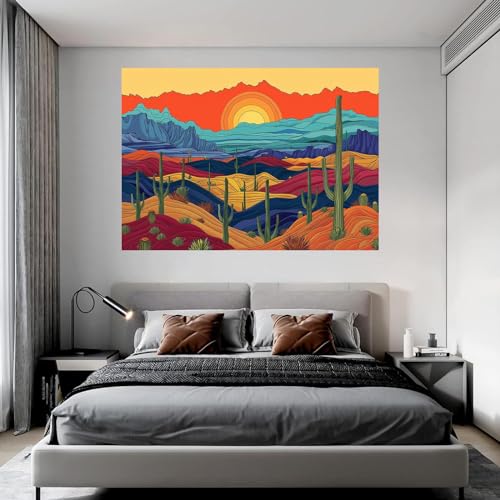 Tableau paysage abstrait 60x80cm pour décoration murale moderne de salon - 4