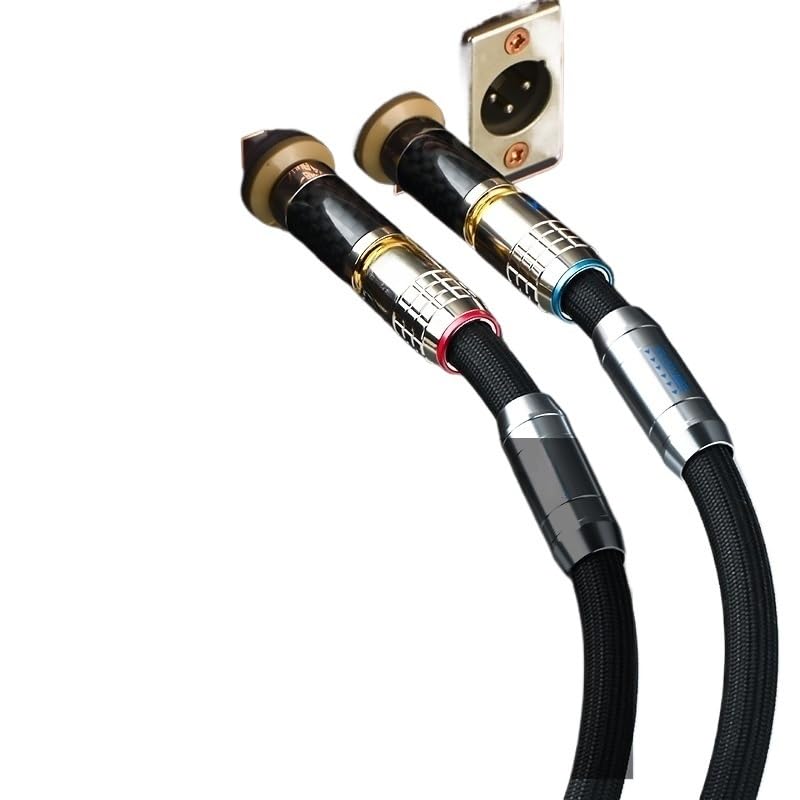 YWZBQL Wen ST New XS-9003Ag 6N Silver Audio Cable Plug HiFi R/CA Cable Power Amplifier CD Player Signal Cable Power Connector(5m)