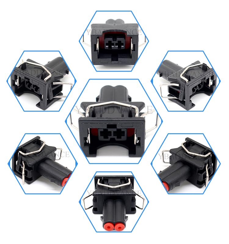 Waterproof 829441-1 1928401920 AMP for Tyco 2 Way Female EV1 Fuel Injector Connector - (Color Name: Female)