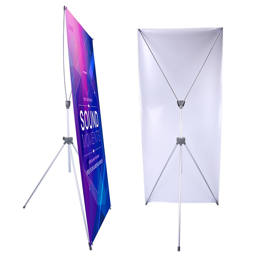 Adjustable X Banner Stand Fits Any Banner Size Width 23" to 32" and