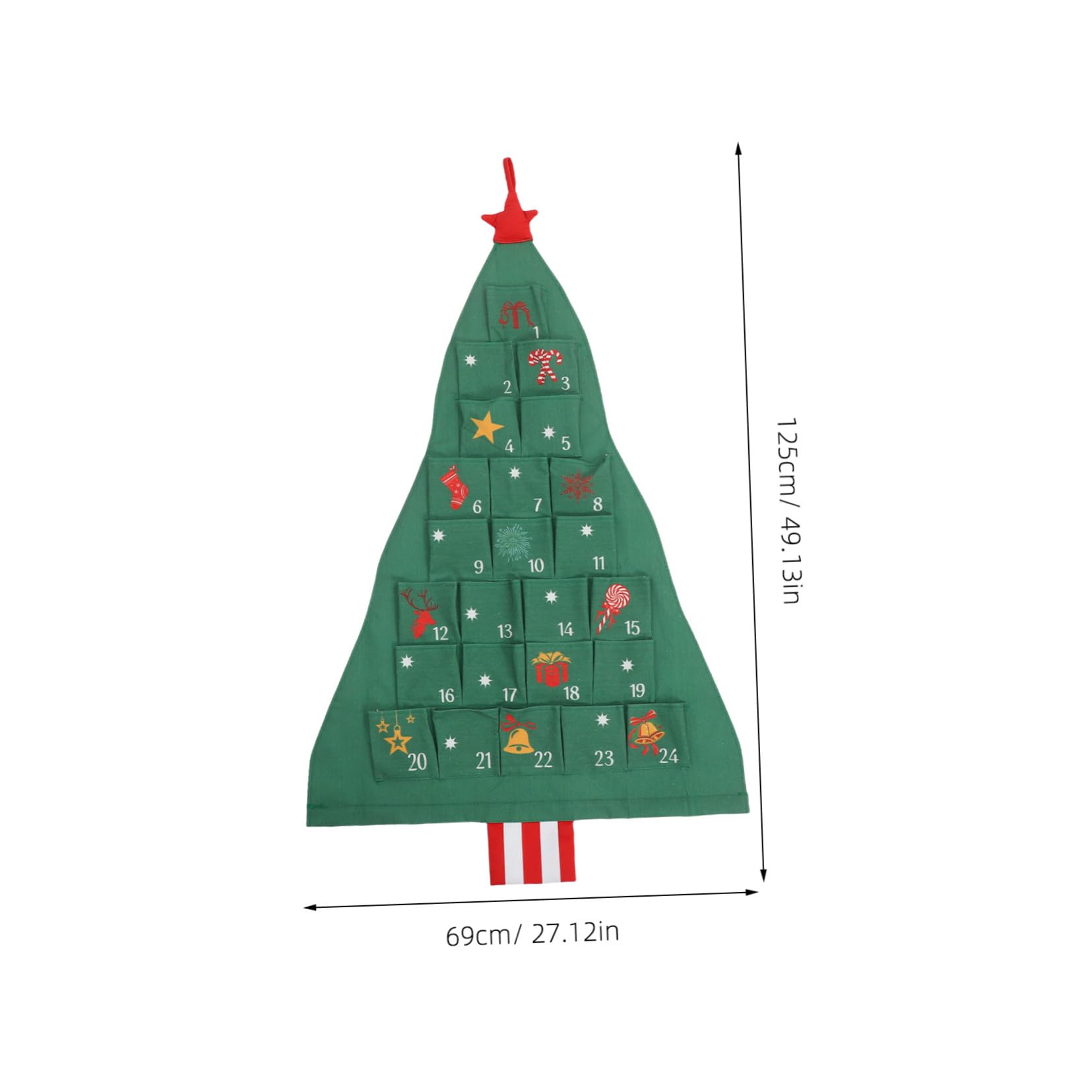 BESTYASH Leerer Adventskalender zum Befüllen Adventskalender mit Aufbewahrungstasche Countdown bis Weihnachten für Junge Mädchen Wiederverwendbar Saisonaler Wandbehang