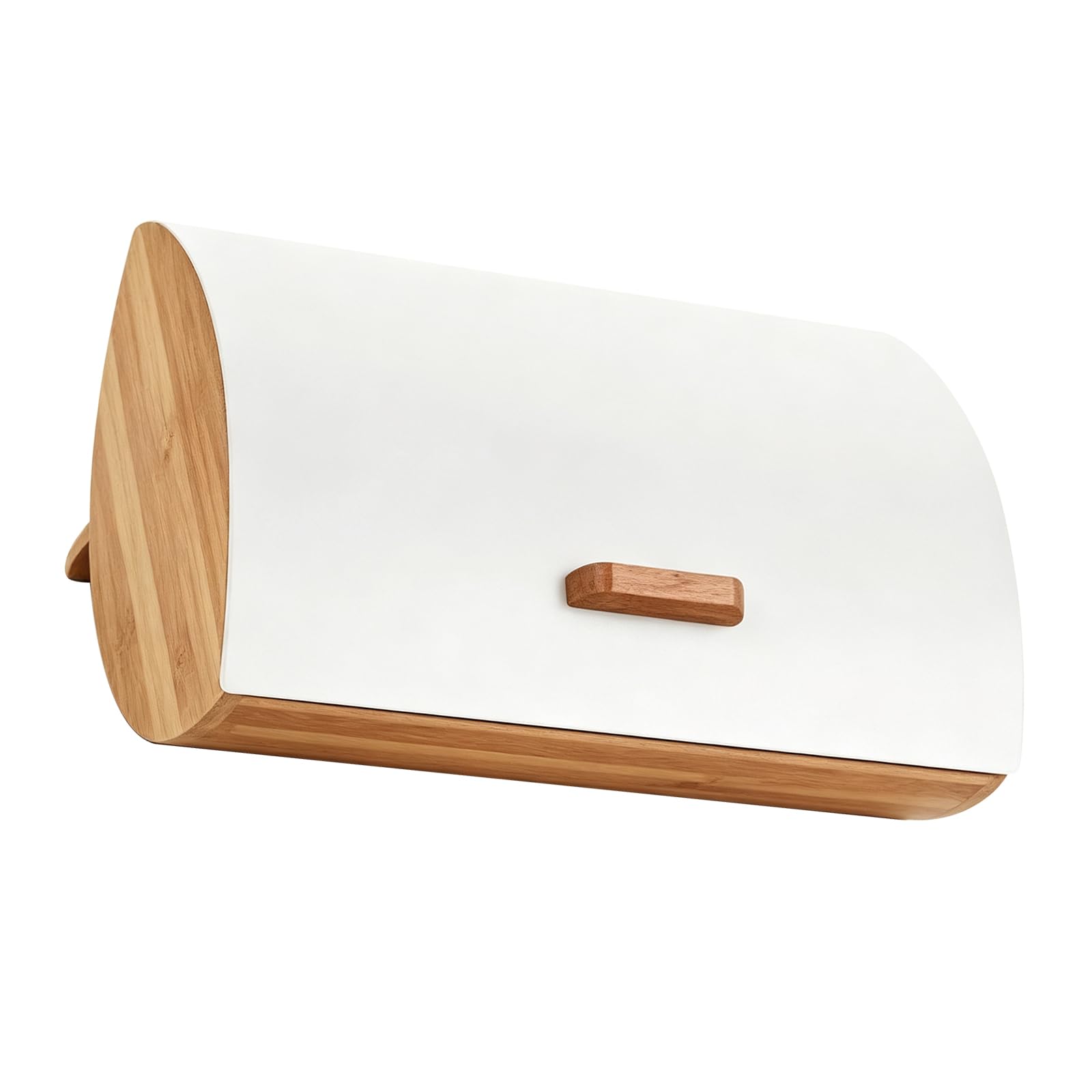 Caja de almacenamiento para pan con paneles de madera transpirables y
