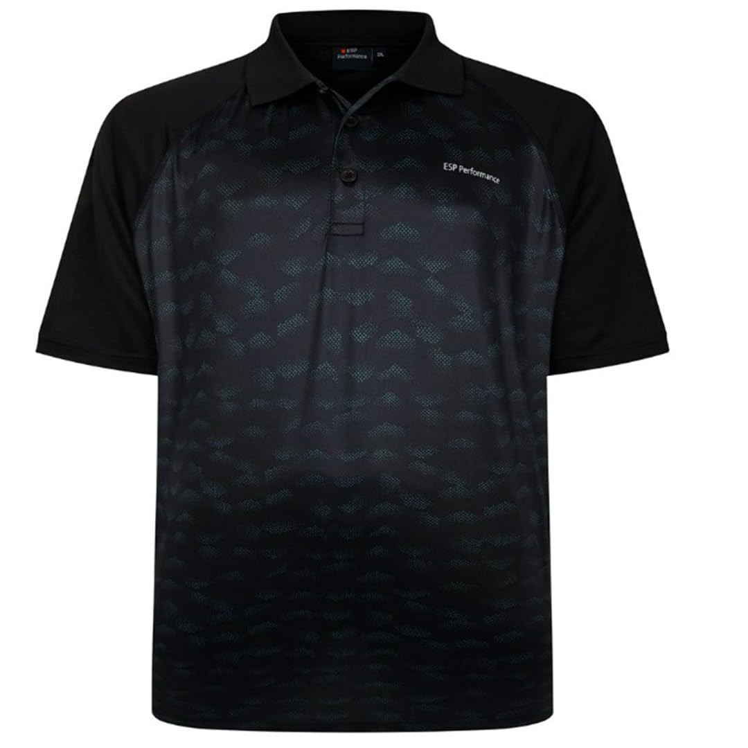 Espionage Mens Performance Big & Tall Short Sleeve Polo Shirt - Red/Balck - 3XL