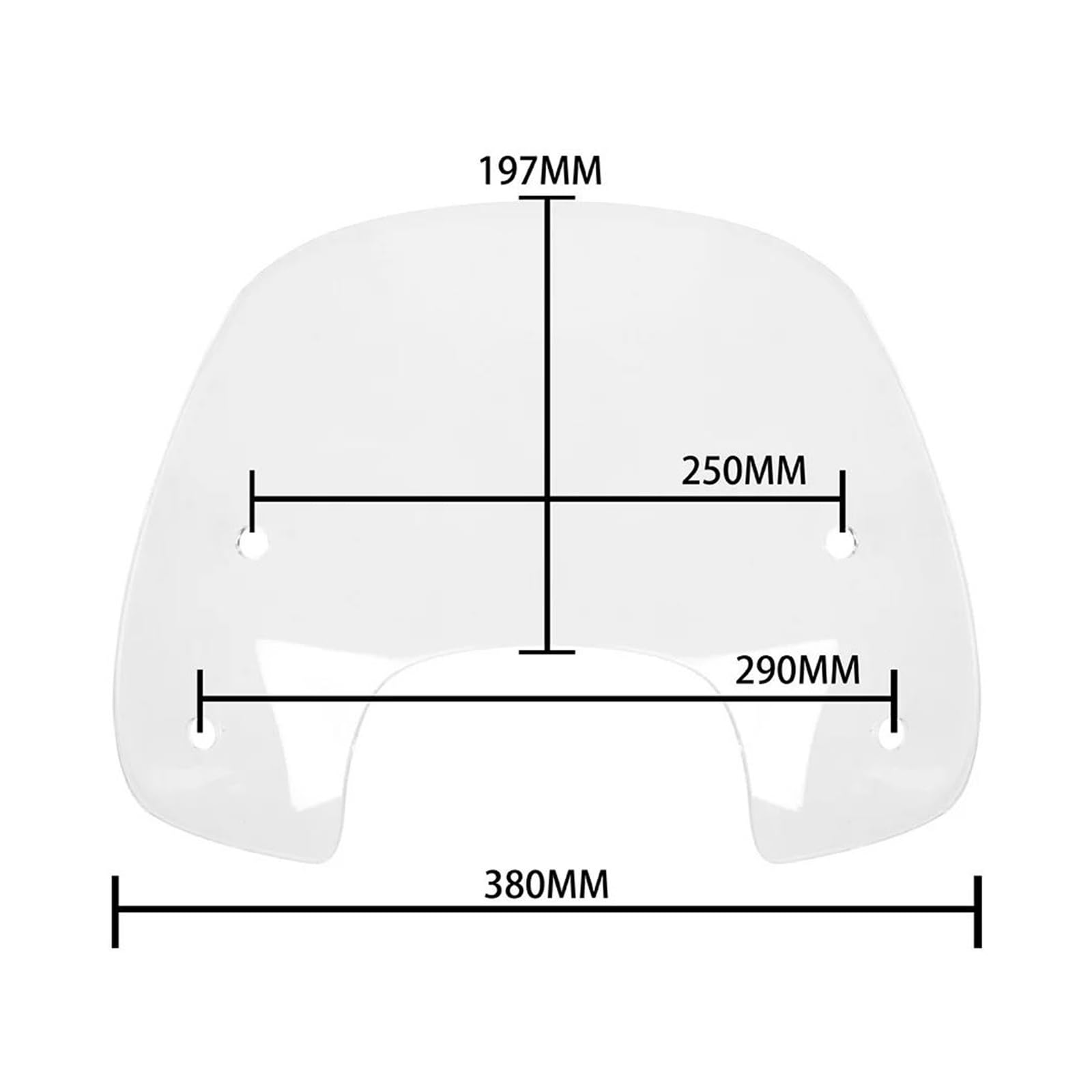 Parabrezza anteriore per moto per SU&ZUKI US125 con staffa, deflettore a doppia bolla, protezione antivento(Smoke 28cm)