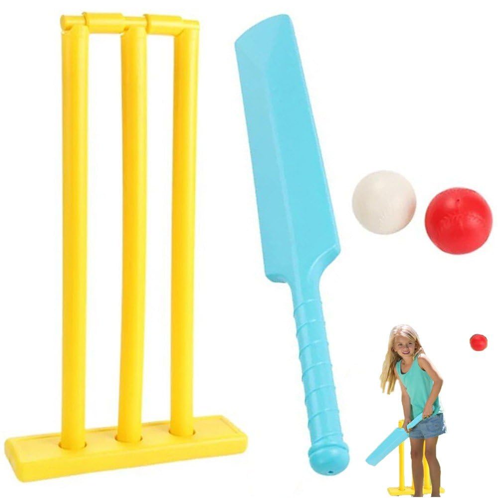 Dianzan Jouets De Cricket en Plastique, Ensemble De Battes De Cricket, Ensemble De Golf pour Enfants, Jouets De Sport pour Tout-Petits, Ensemble De Golf Éducatif Précoce pour Enfants