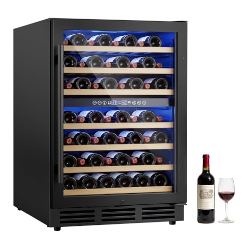 ICEVIVAL 24 Inch Wine Cooler Refrigerator, 54 Bottle Wine Fridge, 40-65&deg;F Dual Zone UV-Resistant...