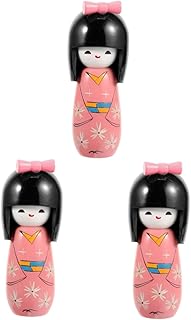Uonlytech 3 Peças De Decoração De Restaurante De Sushi Japonês E Vento Matryoshka Bonecas Fantoches Centros De Mesa De Jantar Decorações Japonesas Boneca Japonesa Criativa Boneca Japonesa
