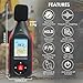 Decibel Meter Data Logger Digital Sound Decibel Meter, Sound Level Meter with 43,000 Data Record & Export, Rechargeable Noise Meter with A/C Frequency&DC Output, 3-Color Alarm, Real Time Measurement