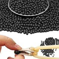 STOUCLA 9 mm Schlammkugel, Harte Tonkugel, Tonkugeln Schleuder,Tonkugeln für Steinschleuder, für Schleudert Übungen, passend für die meisten Steinschleudern,500g(Schwarz)