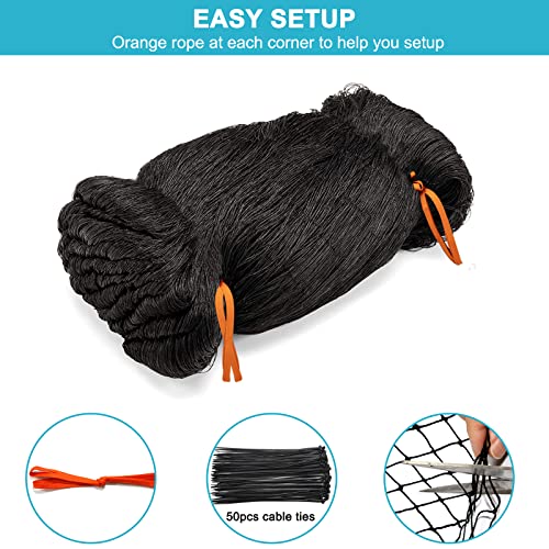 DQS 11 Bird Garden 1” Mesh as Deer Netting, Tree Netti, Black