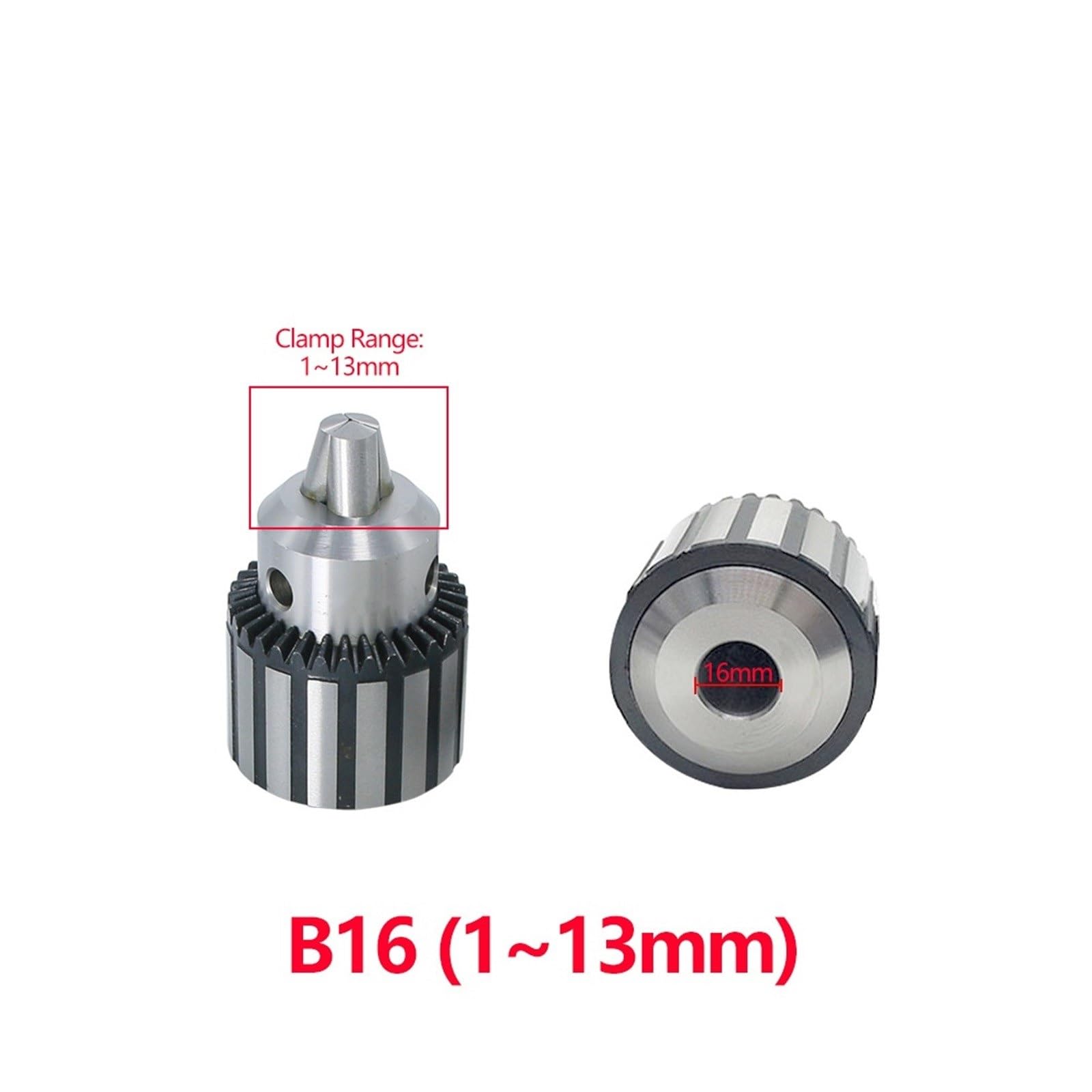 1 pz Cono MT2 MT3 MT4 B10 B12 B16 B18 Mandrino Chiave for Impieghi Leggeri 0.6-6mm 1.5-13mm 1.5-10mm Cono Arbor Macchina CNC (Color : B16 (1.5-13mm) Heavy)