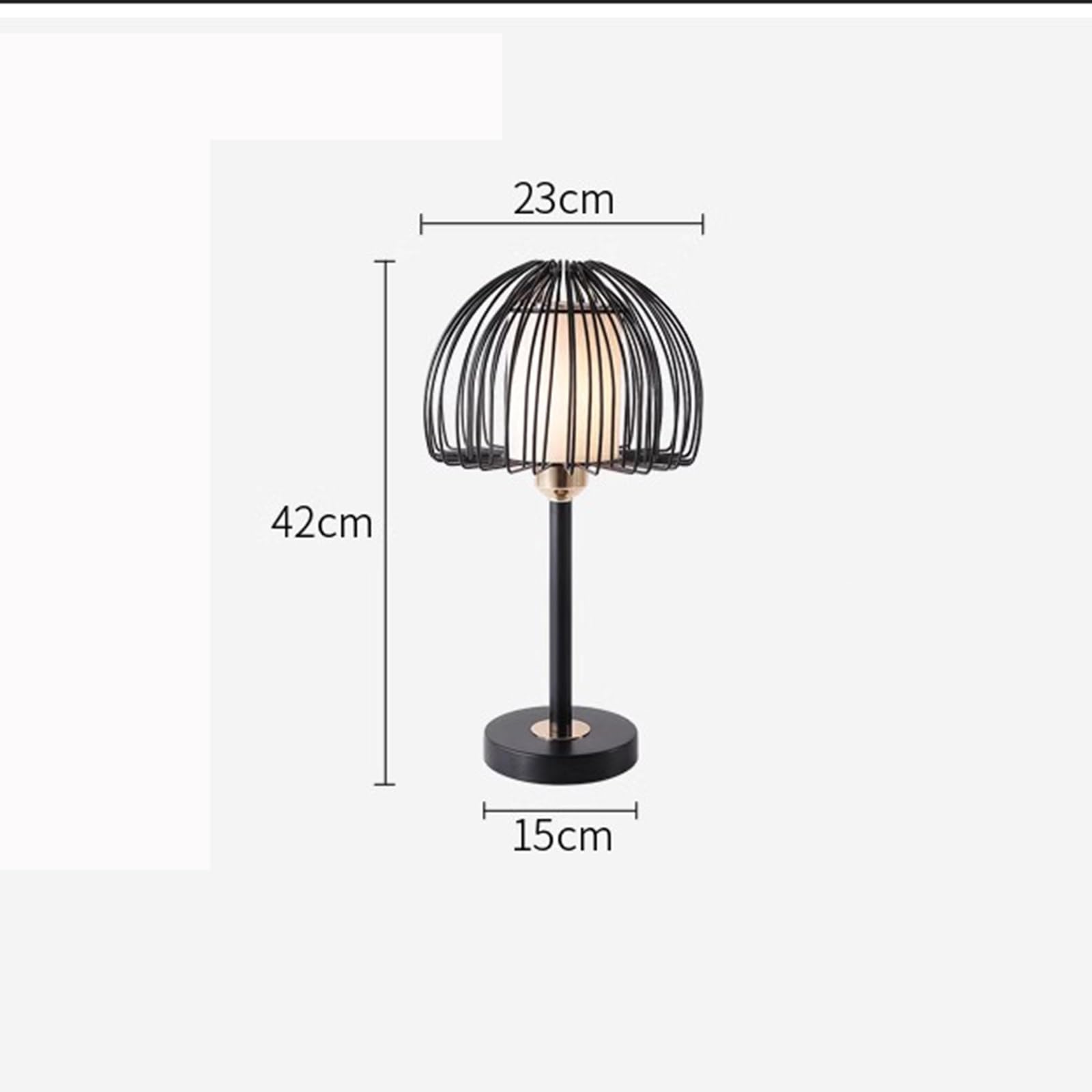 Affascinante Lampada da tavolo comodino Camera letto Semplice Creativo Romantico Dimmerazione decorativa in ferro con telecomando Nera Arredamento per la casa