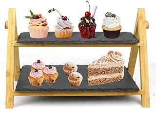 Cozy Vibe Cake Stand42 * 25.5 * 32cm2 Tier Cake Stand Food Serving Tapas Sushi appetiser dishe Serving Tray Plates platters