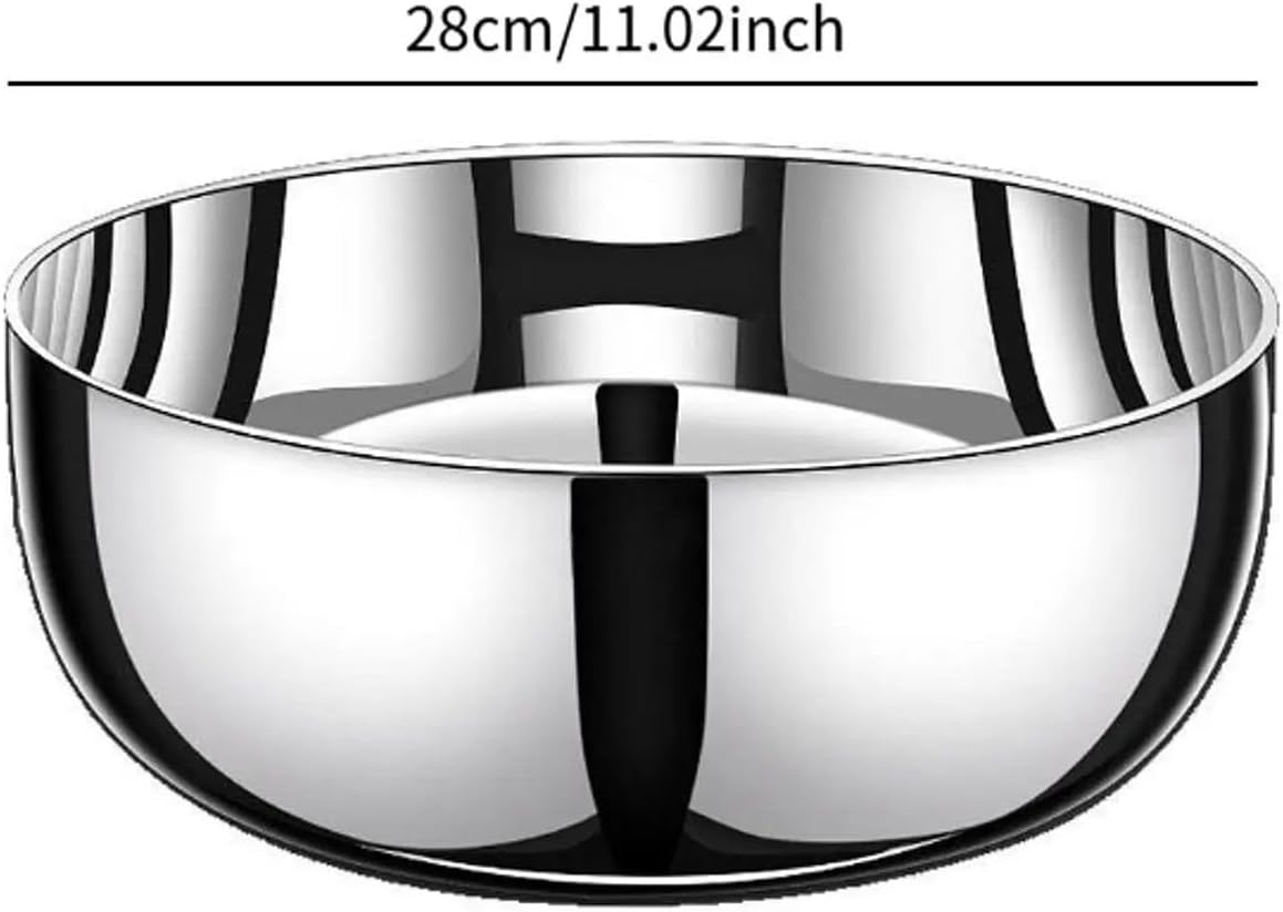 Deep Mixing Bowl Salad Washing Basin For Cakes Storage Pancakes Breading(Diameter 28cm)