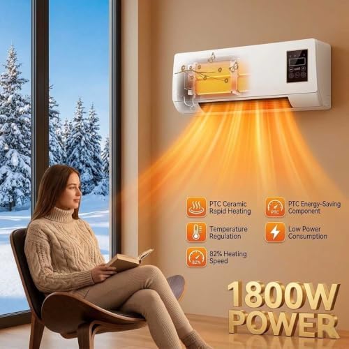 Wall Mounted Air Conditioner 2 in 1 Mini Split AC Wall Unit Heater — view 6