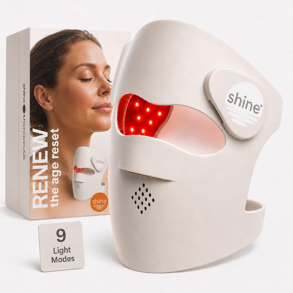 Renew™ by Shine® LED Face Mask | 9 Light Modes Powered by DeepBio™ - Off-White Color
