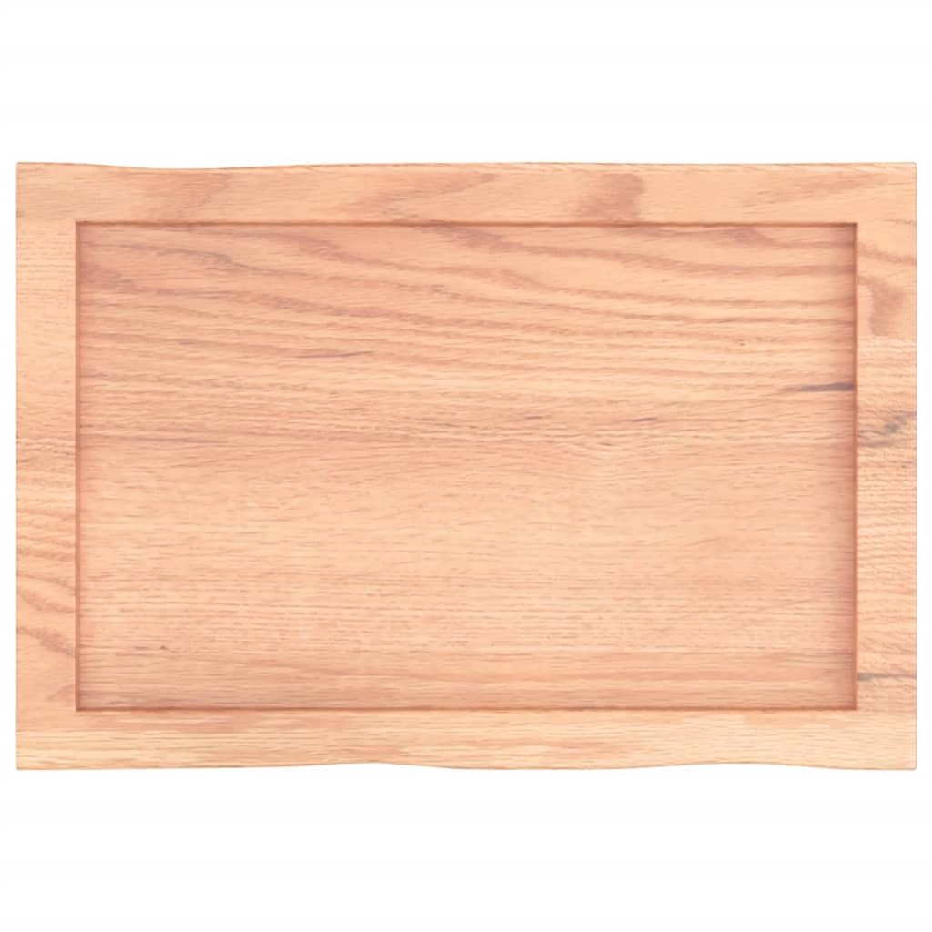 Blat Drewniany 60x40x(2-4) cm Lite Drewno Dębowe Jasnobrązowy