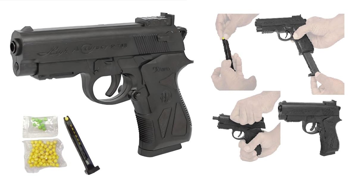 Darling Toys Toys Air Pistol Shooting Gun/ Air Gun/Gun for pubg Lover Darts & Plastic Bullets for Kids | Pistol 748 Plastic Toy Gun with 6 mm Plastic BB Bullets (Black) -Pack of 2 (B09QCTDTPB) Amazon Price History, Amazon Price Tracker