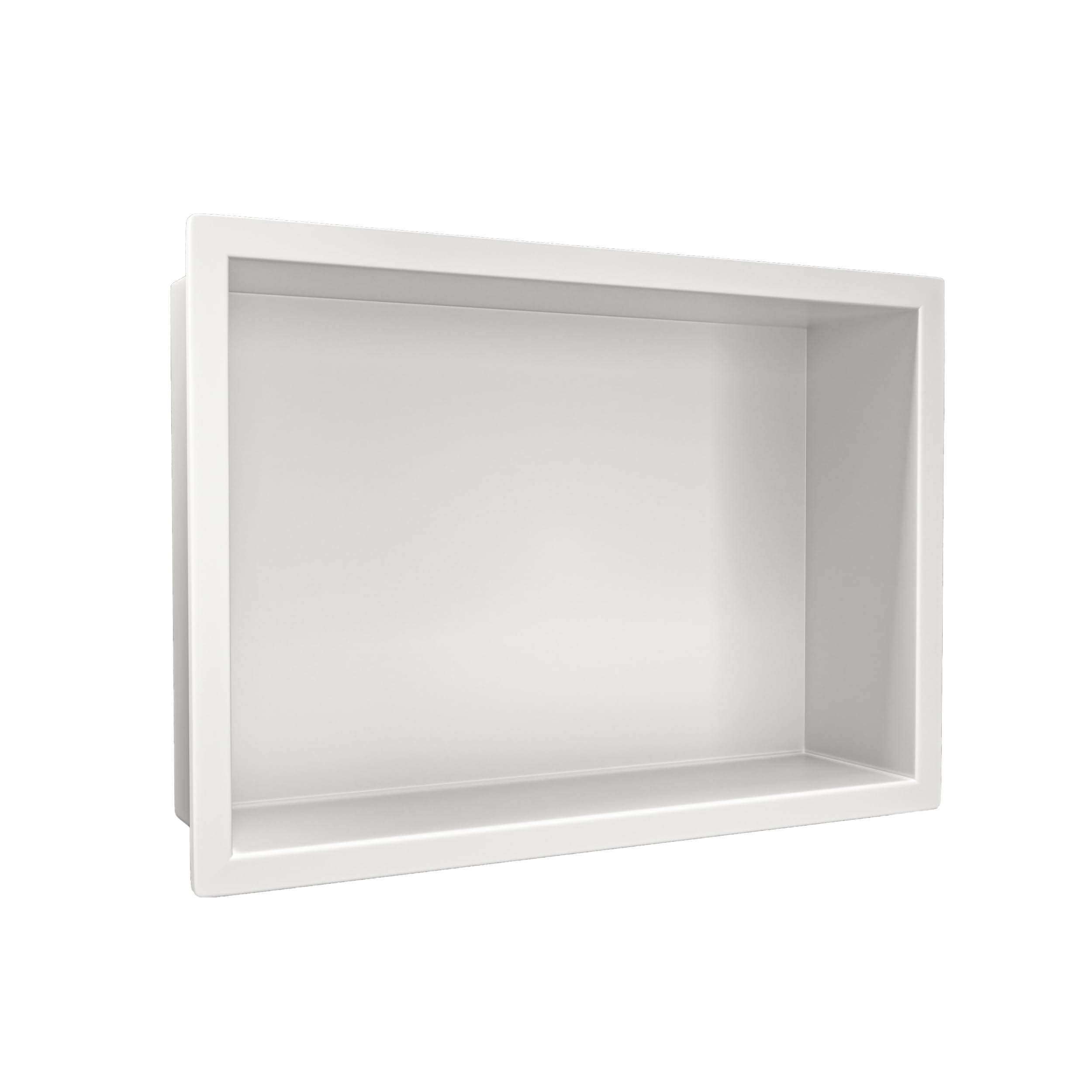 Wall-Box ONE Nicho de Ducha Blanco 30x20x10cm Nicho de Ducha de Pared, Instalación de Nicho Flexible, Blanco, Impermeable, Nicho para Utensilios de baño, Sin Azulejos