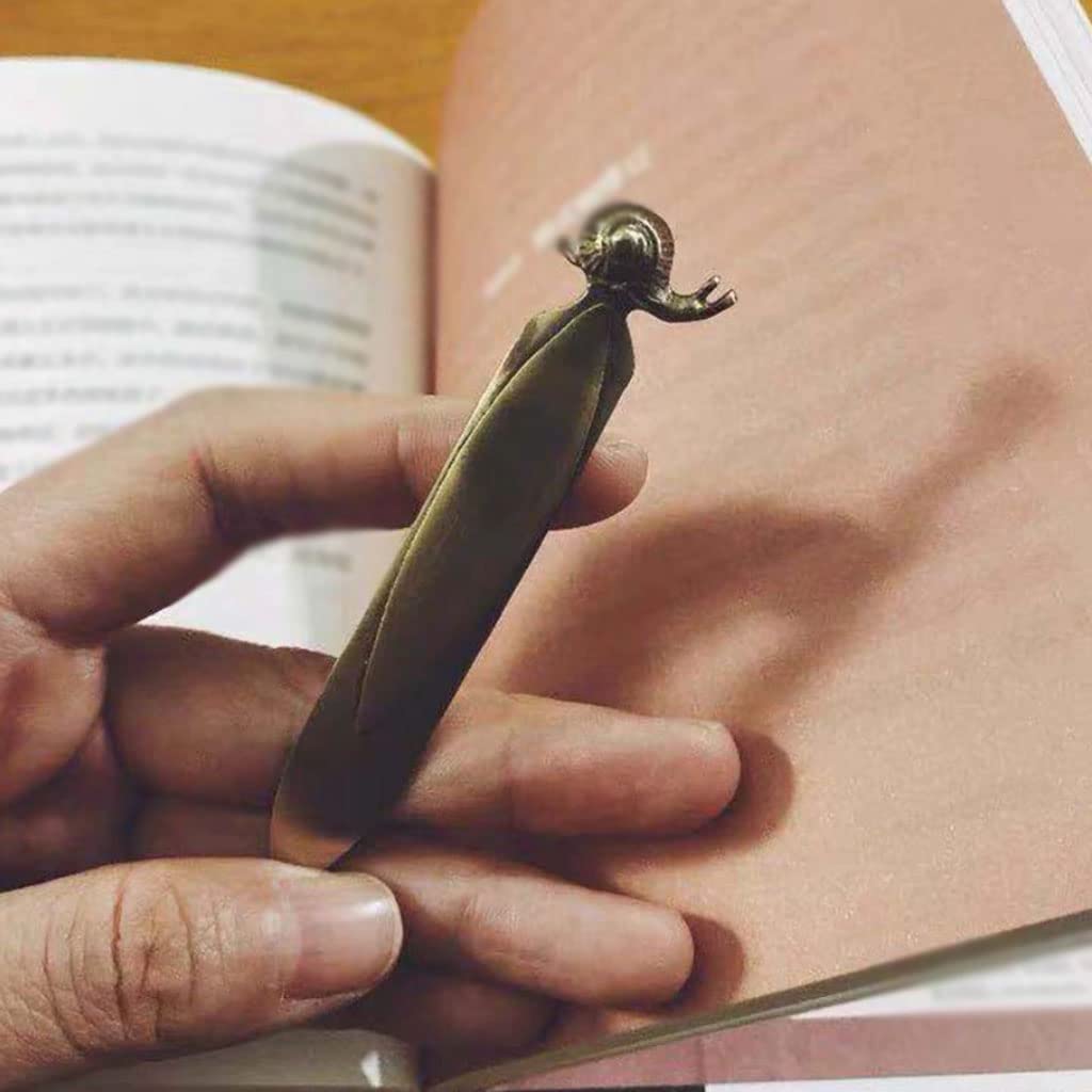Zakładki do książek Leuke metalen bladwijzer handgemaakte slak boekenleggers draagbare leespagina markers fashion design cadeau voor boekenliefhebbers Elegancki retro