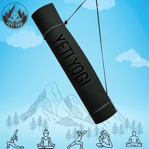 Image of EVA Yoga Mat Anti Slip Cushioned Exercise Gym | Pilates Workout Mat Durable Unisex | Home Fitness Training Black 4mm