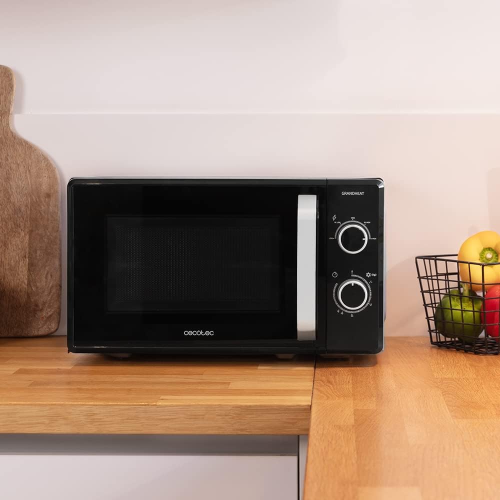 Cecotec Forno a Microonde di 20 litri Grandheat 3050. 1050 W a 6 livelli, rivestimento anti-dirt, tecnologia in onda 3D, modalità di scongelamento, timer, nero con porta di vetro Cecotec Forno a Microonde di 20 litri Grandheat 3050. 1050 W a 6 livelli, rivestimento anti-dirt, tecnologia in onda 3D, modalità di scongelamento, timer, nero con porta di vetro