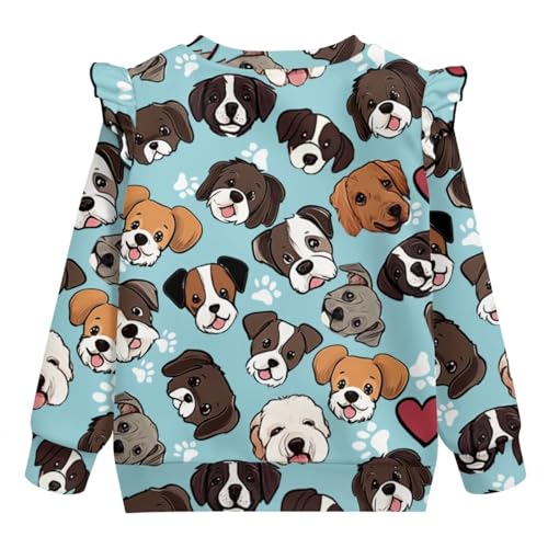 Upetstory Girls Long Sleeve Shirt for Baby Toddler Kids Ruffle T-Shirt 12M-8Y2