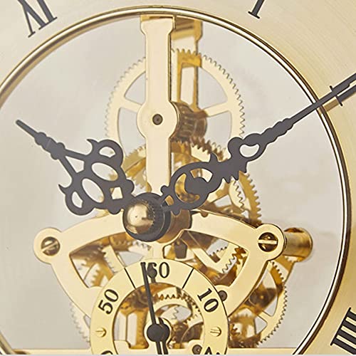 CREATIVEERA Horloge De Bureau Nautique En Laiton Style Vintage - Décoration Maison Et Bureau Multifonction, Cadeau Unique (12,7 Cm - Doré)