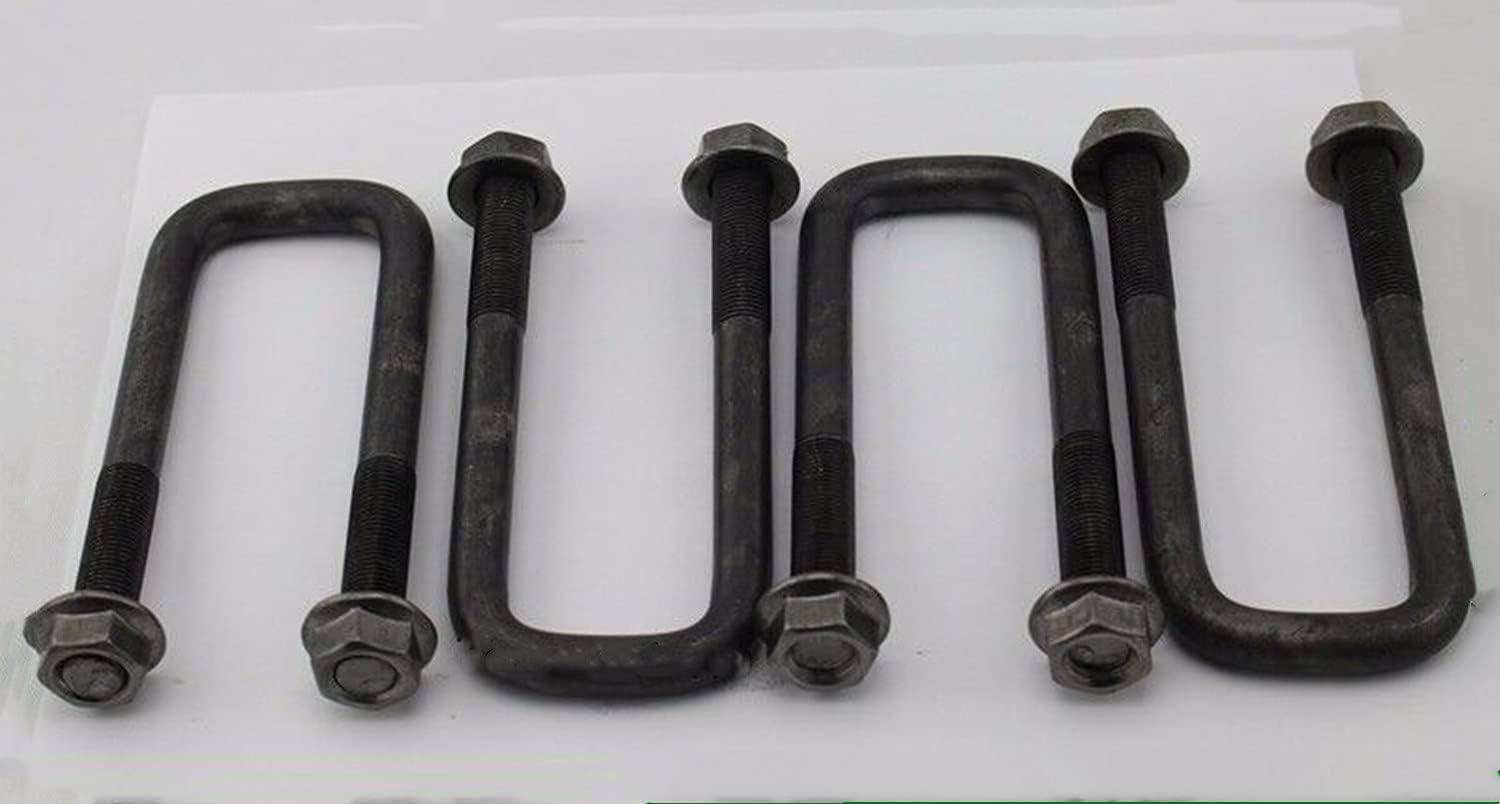 1753223 Trailer Steel Ubolts 1-1/2" Square Axle Spring U-Bolt 1/2" X 5" Long -Set of 4