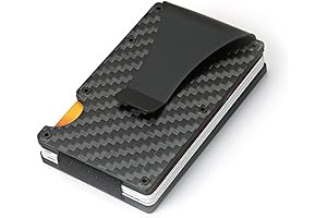 Metal Money Clip Wallet, Carbon Fiber Wallet, RFID Blocking Metal Card Holder for Men