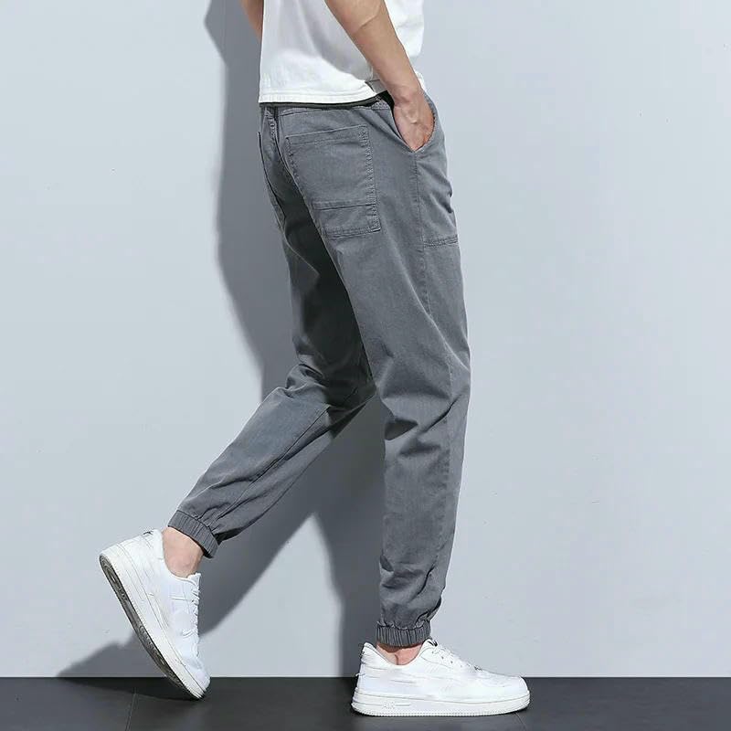 Spring Summer Men's Jeans Jogger Harem Pants Cotton Ankle Banded Pants Harajuku Beam Feet Casual Trousers Hip Hop3