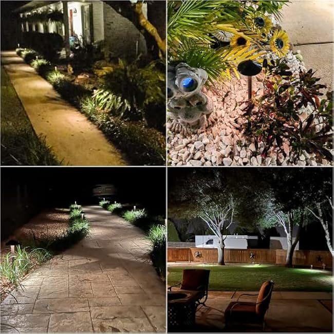 Pro Style Light Decorative Pathway Landscape Lights, 10W Low Voltage Path Yard Light 2700K Warm White, 1PK Aged Brass by Malibu 8308-9103-01