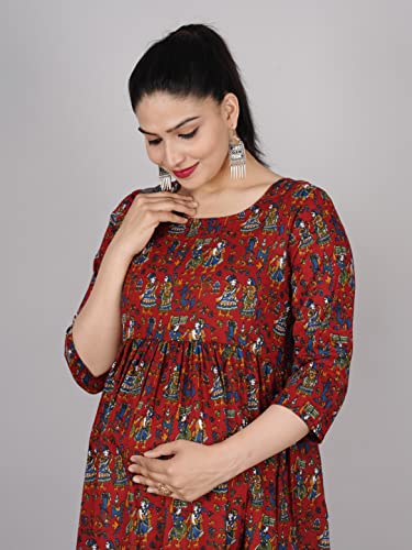 Image of Jikonet Women's Maternity Kurti for Feeding Zippers (VJK)
